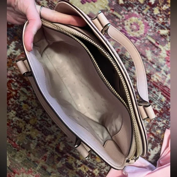 Soft pink Medium Kate Spade diamond studded bow tote. $150 OBO - Picture 2 of 6